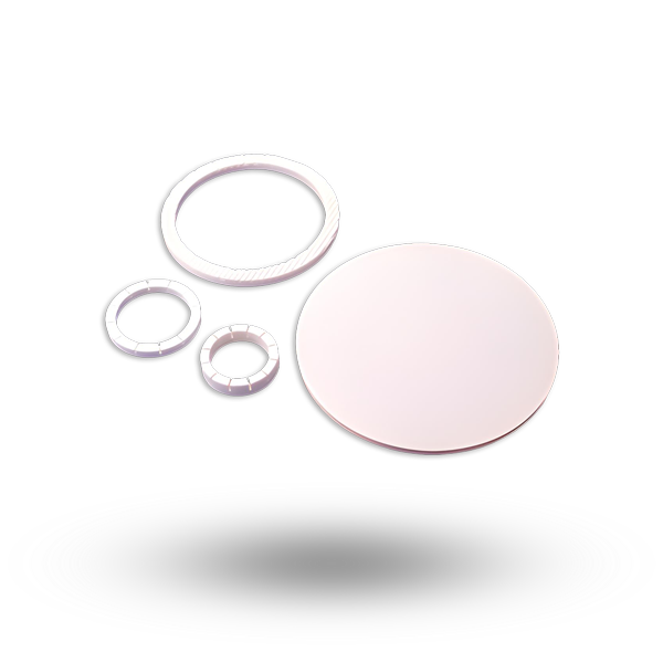 Round polishing plates for polishing wafers made of technical ceramics