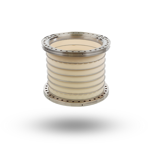 Hochspannungsbeschleuniger mit mehrschichtiger Keramik-Metall-Lötung in Tunnelform