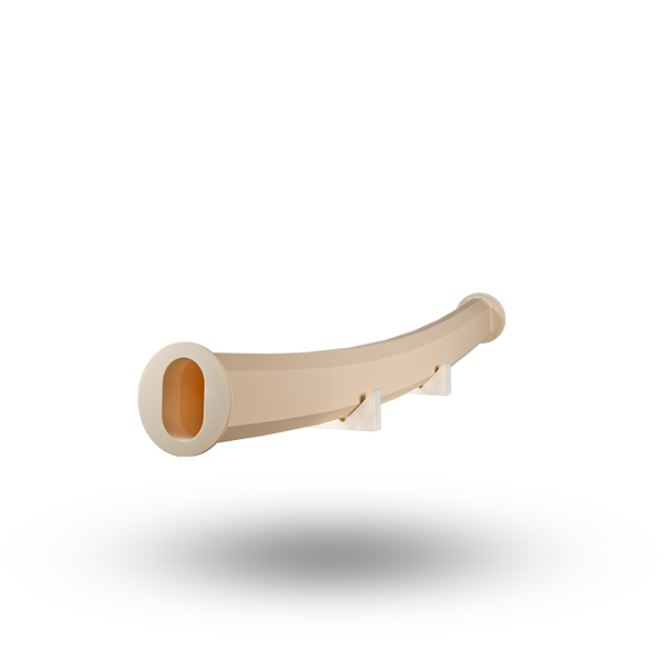 6-eckige Gebogene Vakuumkammer mit ovaler Öffnung an beiden Enden, Keramik-Keramik Verbindung